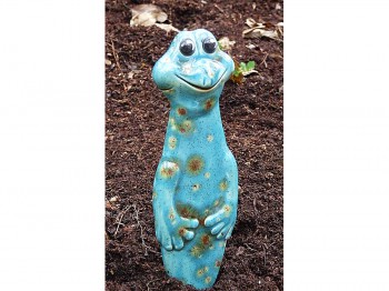 Blumenstecker lustiger Frosch aus Keramik