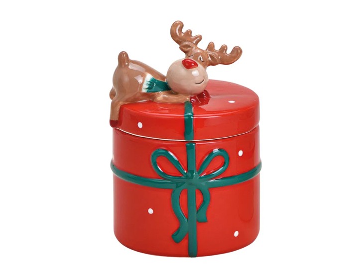 Plätzchendose Elch - rot