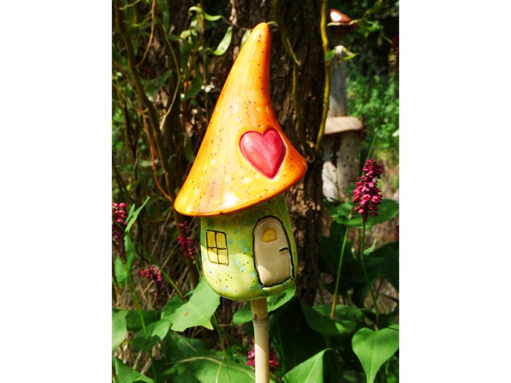 Gartenstecker Haus - orange