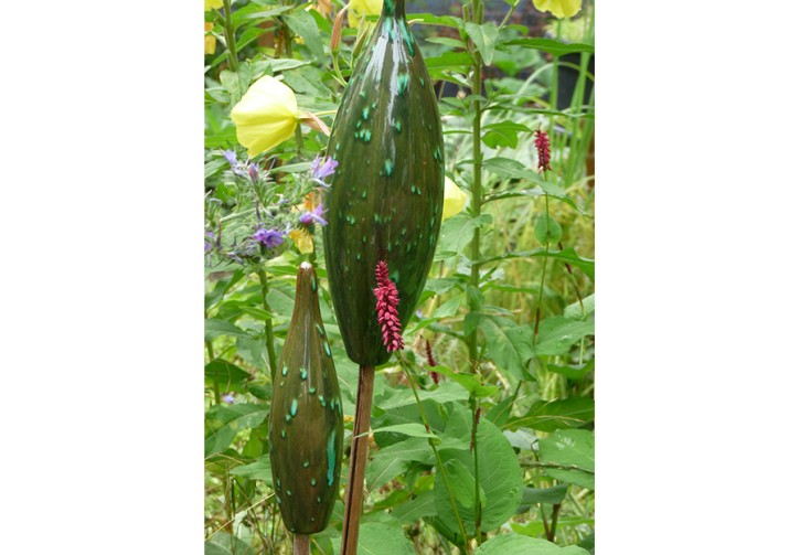 Gartenkugeln - Dekospitzen 2-er Set, grün