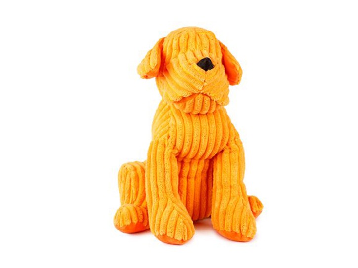 Cord-Türstopper Hund in Orange