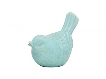Vogel aus Keramik - blau