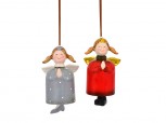 Christbaumhänger Glocke - Engel aus Keramik - Set