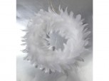 Federnkranz weiß - 10 cm