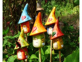Gartenstecker Haus - gelb