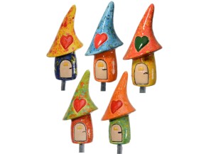Gartenstecker Haus - orange