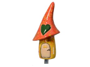 Gartenstecker Haus - rot