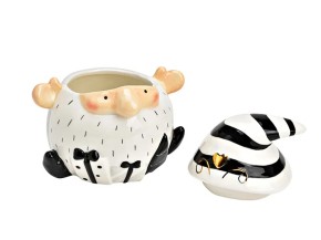 Keksdose Wichtel schwarz/weiß