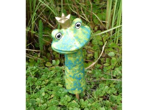 Froschkönig zum Stecken - türkisgrün