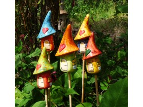 Gartenstecker Haus - grün