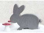 Hase aus Beton - grau