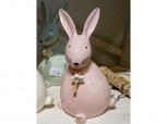 Hase aus Keramik - rosa