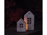 Windlicht Haus klein - Betonoptik