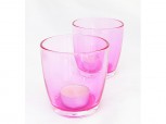 Windlichtglas pink