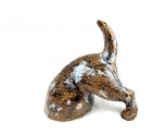Hinterteil - buddelnder Hund braun - Hundepo